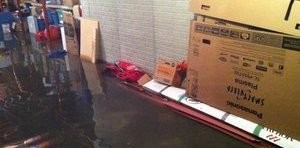 911 Water Damage From Flooding In Warehouse Long Island